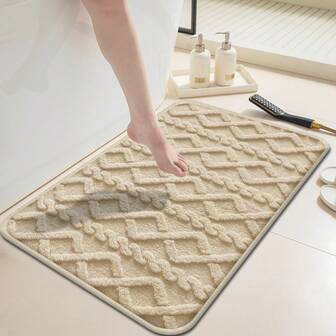 Badrums halkfri matta, heminredning duschrum entré absorberande golvmatta, mjuk tjock matta för badrum, tvättstuga, sovrum, entré, toalett, badkar halkfri snabbtorkande liten matta