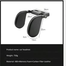 ROOLAEFOO Diese schwarze Autokopfstütze für Erwachsene ist einfach zu montieren und verfügt über eine um 180° drehbare Nackenstütze mit ergonomischem U-Design. Dieses Autositzkissen ist ideal für lange Fahrten und Nickerchen.