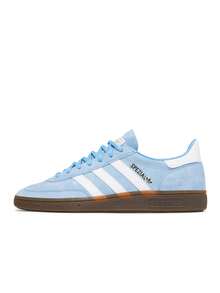 Adidas 手球 Spezial 男式运动鞋，牛绒面革鞋面，橡胶外底，OrthoLite 舒适休闲鞋 BD7632 - 淺藍色 - 查看 1