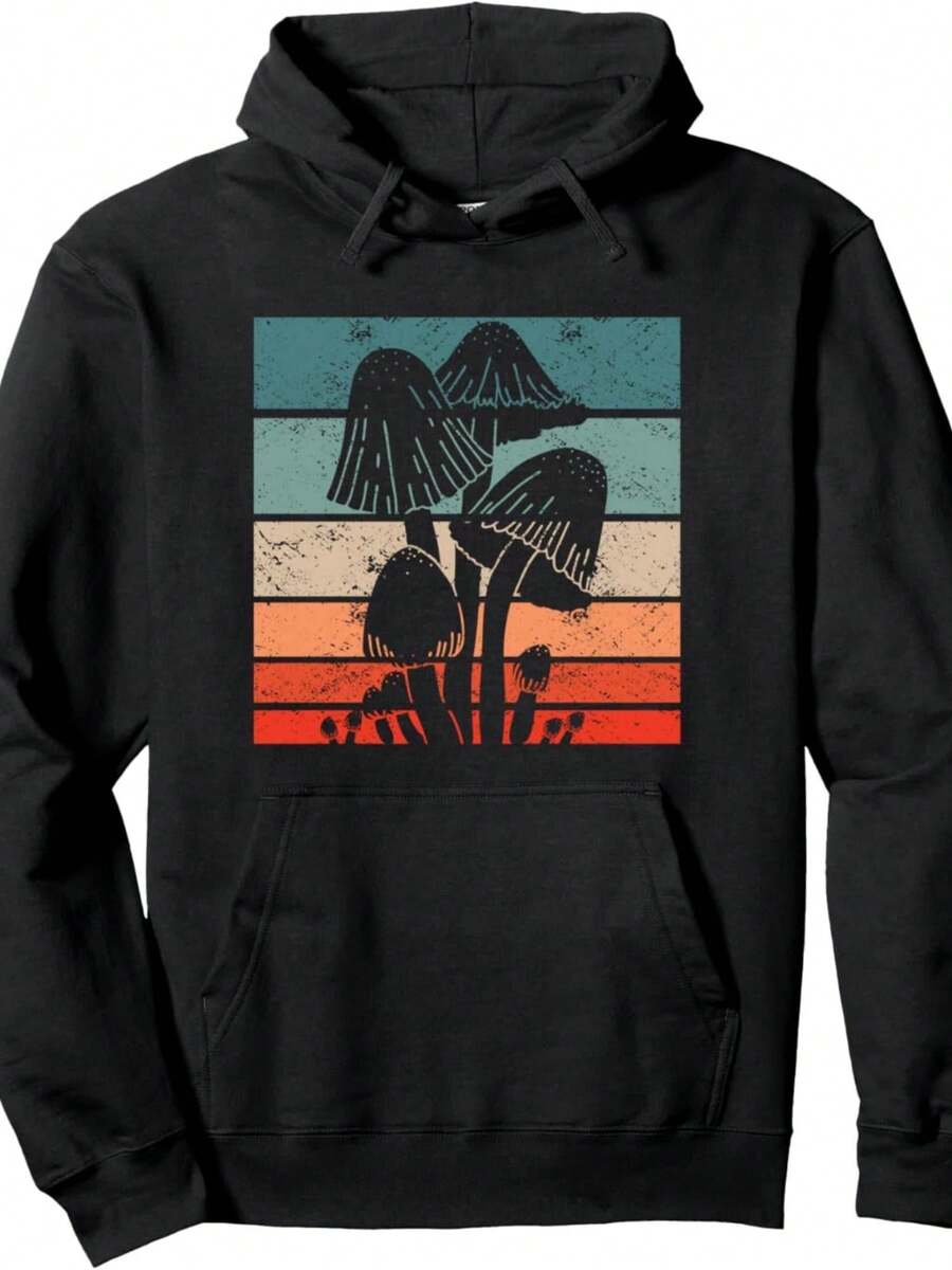 Retro Musoom Collector Schwammerl - Vintage Musoom Finder Pullover Hoodie Christmas Thanksgiving New Year Birthday Hoodie Gifts For Mom Dad Men Women Friends, Black Soft Fabric - 款式5 - 查看 1