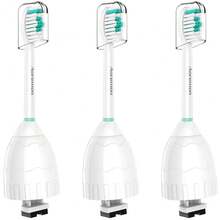 Toothbrush Replacement Heads Compatible With Philips Sonicare E-Series Essence Xtreme Advance CleanCare Screw-On Electric Toothbrush Handle Head Come With Hygienic Caps, 3 Count, White{Inchcolor_nameinch:InchWhite-3Countinch} - 白色-3Count - 查看 1