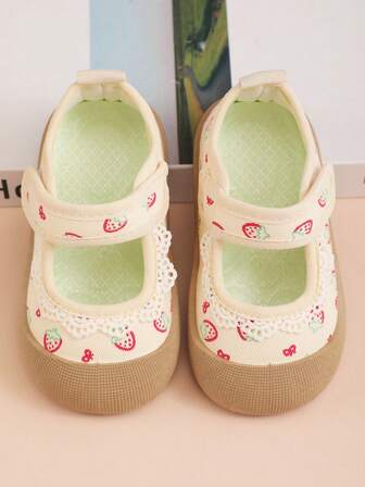 幼儿女童公主帆布鞋，2023春秋新款儿童魔术贴运动鞋，可爱适合学步女婴