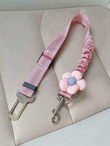 1pc Dog Car Belt Reflective Webbing Retractable Leash, Pet Cat Vehicle Travel Harness Lead,Lovely Pet Leash - 彩色 - 查看 3
