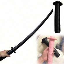 2 piezas - Juguete Fidget Samurái de impresión 3D, Modelo de juguete de espada samurái retráctil de gravedad impresa en 3D, Juguete de Katana telescópica de plástico divertido, Juguete truco creativo de descompresión - Negro - Ver 8