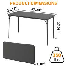 Outdoor Dining Tables - Black - View 7