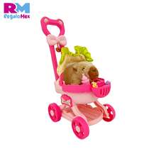 Juguete Carriola Capibara De Peluche Electrónico Para Niñas, Mascotita de Peluche con Accesorios - Marrón - Ver 4