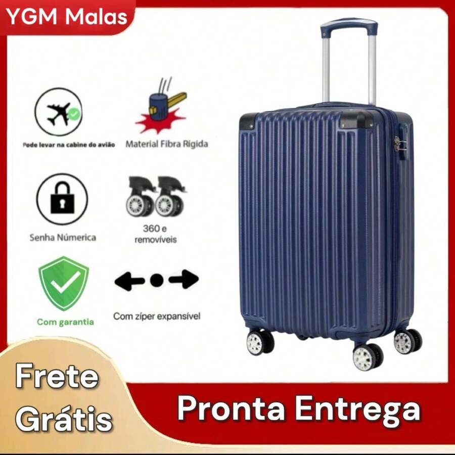 Standard ANAC Carry-On Suitcase 10KG 55x35x25cm Carry-On Suitcase With Zipper, Expandable, Removable Wheels, Carry-On Luggage, Can Be Taken Into The Airplane Cabin - 寶石藍 - 查看 1