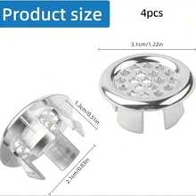 4pcs Plastic Sink Overflow Ring Set - Protects Against Water Damage, Easy Installation, Adjustable, And Versatile For Kitchen And Bathroom Sinks - Basin Overflow Cover, Vanity Sink Overflow Cover Kitchen Items Kitchen Accessories Kitchen Tools
