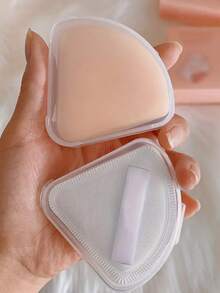 Petal Shape Powder Puff Storage Box Creative Cosmetic Puff Display Case Beauty Powder Puff Storage Creative Convenient Travel Powder Puff Storage Box Clear Triangular Makeup Sponge Holder Cosmetic Storage Box Transparent Plastic Organizer For Travel & Home Use Holiday Beach Bathroom Collection