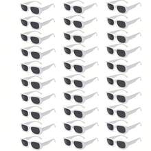 20 件复古方形眼镜，经典方形镜框，男女皆宜，尽显奢华，适合新娘送礼会、婚礼、圣诞节、新年、情人节、单身派对、摇滚主题派对礼物（男女通用）、情人节装饰、婚礼宾客回礼、伴娘礼物、毕业装饰 - 彩色 - 查看 25