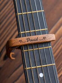 1pc Custom Engraving Name Guitar Capo, Personalized Capo For Electric Guitar, Customized Engraved Capo,Multi-Functional,Reusable,Ornamental,Engraved,Stainless,Exquisite,Stylish,Soft,Adorable,Colorful,Cute,Funny,Custom,Personalized,Customized,Unique,Ideal Gifts For Her,Ideal Gifts For Him,For Anniversaries,For Birthdays,Customized Musical Instruments & Accessories,Easy Comfort