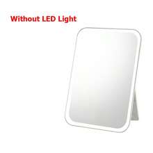 مرآة مكياج LED قابلة للتعديل مع تحكم باللمس، مرآة مكياج مضيئة قابلة للطي مع 3 أوضاع إضاءة وتعديل السطوع، مرآة مكياج سطحية قابلة للشحن مع حامل دوار، مرآة مكياج LED محمولة، مرآة زينة كبيرة، مناسبة للحمام، الزينة، السفر، هدية التخرج، ضرورية للعطلات - متعدد الألوان - مشاهدة 15