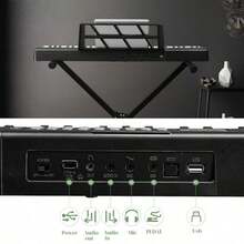 GEP-204 61Key Folding Piano Semi-Weighted Standard Keyboards Digital Piano With Bluetooth, Handbag,For Piano Lover Black Color - 黑與白 - 查看 2
