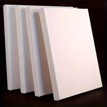 8x10、9x12、12x12、30.48x40.64厘米白色画布板 - 适用于丙烯、油画、蛋彩和水彩画 - 艺术家和绘画爱好者的完美礼物，艺术用品 | 艺术画布 | 耐用画布 - 彩色 - 查看 8