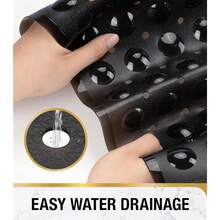 Shower Bathtub Mat Non Slip, 24inchx 24inch Bath Mat For Tub, Soft PVC Shower Mats For Inside Shower With Suction Cups And Center Drain Hole, Machine Washable Bathroom Floor Mat, Black{Inchcolor_nameinch:InchBlackinch,Inchsize_nameinch:Inch24\Inchx24\Inch(Square)Inch} - màu đen - Xem 5