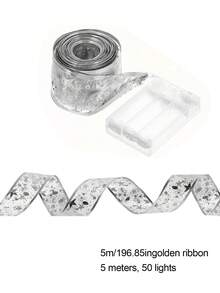 Christmas Satin Ribbon LED String Lights, Christmas Tree Gift Box Decor Fairy Lights, Waterproof Copper Wire Lights, Holiday Atmosphere Decoration Lights, Suitable For Christmas Party, Home, Window, Outdoor Yard, Garden Corridor - Multicolor - View 4