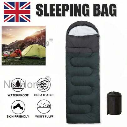 Camping Sleeping Bag Ultralight Waterproof 4 Season Warm Envelope For Hiking