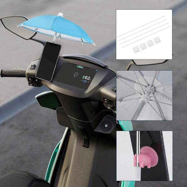 Handy Regenschirm,2 PCS Outdoor Handy Regenschirm Handy Schattenschirm Handy Sonnenschutz Phone Umbrella Handy Schirm Sonnenschirm für Handy Mini Regenschirm für Handy für Outdoor-Reisen (22*27cm)