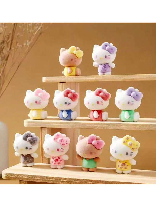 1 Stück zufälliger Cartoon Anime Figur Hello Kitty Serie Schüler Geldbörse Anhänger gemusterter Tisch-Dekor Alltags kleine und feine Schlüsselanhänger Party Festival Geschenke