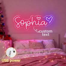 Niestandardowe neony, niestandardowe neony do dekoracji ściennych, spersonalizowane neony na ukończenie szkoły, wystrój pokoju, prezent na Dzień Matki, wesela, przyjęcia urodzinowe, prezenty, imprezy, pokoje gier, sklepy domowe, nazwy i neony na imprezę cosplay