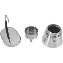Espresso para Estufa, Olla Moka de un Caño de Acero Inoxidable, Portátil Liviana de Gran Capacidad de Estilo Italiano, para Acampar Al Aire Libre - 1 - Ver 7