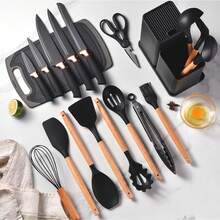 19 PZ DE JUEGOS DE UTENZILIO PARA UNA GRAN COMODIDAD PARA TU HOGAR EFICAZ PARA CUALQUIER TIPO DE COCINA DETALLADO - Negro - Ver 3