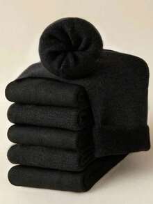 3/6 paia di calze invernali extra spesse e termiche per uomo, confortevoli e morbide, regalo di Natale per papà, adatte per il freddo, calze lunghe, calze invernali nere, calde e casual, spesse, traspiranti e confortevoli, calzini equipaggio adatti per tutte le stagioni, calze calde e accoglienti - Multicolore - Visualizzare 2