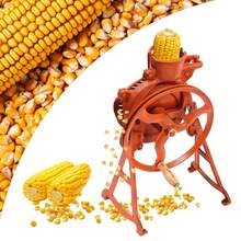 Hand Corn Sheller With Wooden Handle Cast, 2-In-1 Corn Thresher, Corn Sheller Machine Hand Crank, Dry Corn Sheller Iron Corn Shelling Machine For Small Farm And Household Usage (Orange) - trái cam - Xem 7