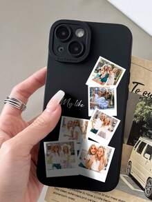 1pc Customized Cute Pet Dog Interactive Baby Photo Design Phone Case Cover For S22 S23 S24 S25 Ultra A13 A14 A15 A16 A53 A54 A55 A56 A05 A04 - Black - View 6