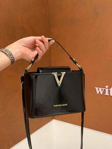 Fashionable & Versatile Tote Handbag, Contrast Color, New Arrival For Autumn/Winter