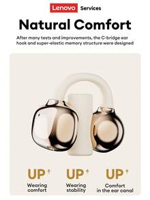 Lenovo RS102 Elegant Open-Ear Bluetooth Headphones, Directional Sound, Surround Sound, High-Quality Audio, Long Battery Life, Suitable For Running, Sports, Calls, Noise Cancellation, Comfortable Fit, Compatible With Smartphones And Computers - 紫色 - 查看 4