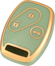 OFFCURVE Funda para Llavero de , Protector de Llave con 3 Botones, Accesorios para Llaves de Coche Compatible con 2003-2012 Accord / 2006-2013 Civic EX / 2009-2015 Pilot /2005-2006 CR-V - MX-BenT-E3-BY - Ver 11