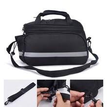 后置自行车架包带防雨罩，后置自行车包，防水自行车电动自行车鞍座包骑行驮包后备箱架，带反光条和可调节绳索，适用于通勤旅行和户外骑行