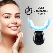200mAh Battery-Powered LED Teeth Whitening Accelerator - Wireless Blue Light, Professional Teeth Whitening Tool And Accessories