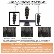 18英寸夹式马尾假发，西部风格 - 长款波浪水波纹假发，适用于拍照、日常佩戴和时尚造型 - 彩色 - 查看 10