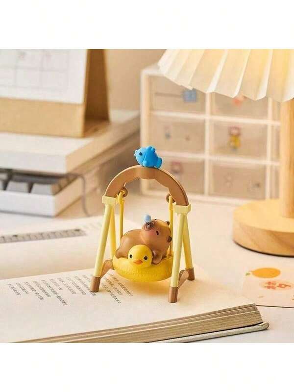 Sanrio Relaxed Series Emotionally Stable Capybara Blind Box, Creative Swing Decor Item For Stress Relief, Suitable For Desk Decor, Birthday Gift, Party Decoration
