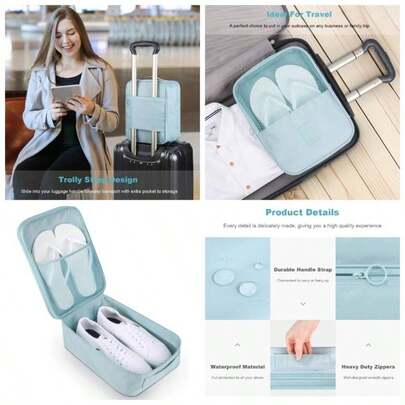 Shoe Bag Holds 3 Pair Of Shoes Travel And Daily Use Storage Pouch
