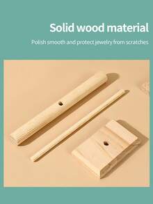 1pc Solid Wood Bracelet Display Rack, Headband, Hair Loop Accessories, Hanging Rack, Bracelet Display Props, Live Streaming Stall Rack, Multiple Models To Choose From Gifts For Women Back To School - Wood Color - View 9