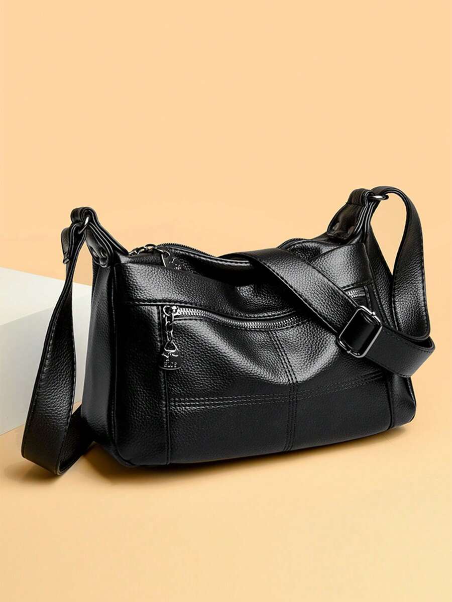 Women's Fashion Simplicity Retro Multi Pocket Large Capacity Handbag Crossbody BagsShoulder Soft Leather Bag