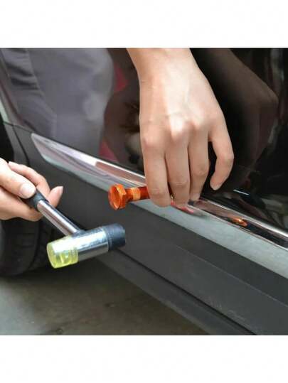 Caneta de Reparo de Amassados sem Pintura com 9 Cabeças, Conjunto de Remoção de Granizo do Corpo do Carro, Ferramenta Removedora de Mossas e Saliências, Kit Automotivo