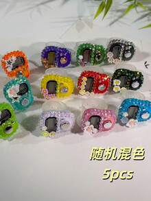 Contador de dedos con flor totalmente cubierto de rhinestones de colores personalizados, contador digital portátil, botón manual, contador de mano mini, contador empaquetado en tarjeta y en caja de 12 piezas, tasbih electrónico con opciones de multicolor - Adecuado para contar oraciones, seguimiento de actividades, regalos festivos, etc. - Multicolor - Ver 17