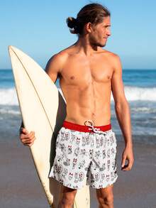 Men's Beach Shorts Gym Summer Dandadan Turbo Granny Cat Gato Anime REF 766 VEST NERD - Nhiều màu - Xem 2