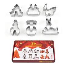 8/18/28-teiliges Set Weihnachts-Edelstahl 3D Lebkuchenhaus DIY unregelmäßige Keksbackwerkzeuge