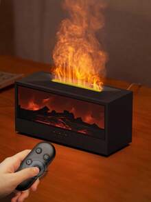 جهاز ترطيب الهواء بمبخر لهب المدفأة قطعة واحدة، جهاز ترطيب مع مبخر عطري وإضاءة جو ملونة، بريموت كنترول، إضاءة ملونة، يعمل بالطاقة USB مع مؤقت، مناسب للمنزل والغرفة والمكتب والرياضة اليوغا، جهاز ترطيب للغرفة والمنزل، جهاز ترطيب ديكوري، مبخر عطري عصري، جهاز ترطيب بإضاءة مزاجية - متعدد الألوان - مشاهدة 7