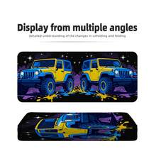 时尚青少年男孩钱包，采用耐用面料，饰有越野车、游戏、相框印花图案，拉链封口，配有零钱包、身份证窗口和信用卡槽，时尚美观的设计，适合男孩工作、旅行和出差。 - 均碼 - 查看 7