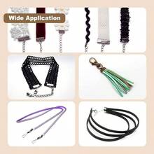 200Pcs Ribbon End Crimp Clamps, 16mm Stripe Texture Pinch Cord End Clasps Bracelet Making, Silver White - 16mm+銀白色 - 查看 7