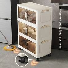 Stapelbarer Aufbewahrungsbox mit Deckel und Tür - Wasserdichter Kunststoff-Aufbewahrungsbehälter für Wohnzimmer und Schlafzimmer, inklusive faltbarem Schuhständer