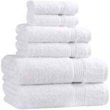 Superior Collection, 100% Premium Long-Staple Combed Cotton, 6-Piece Towel Set, Gold(Blanco) - Tipo 12 - Ver 2