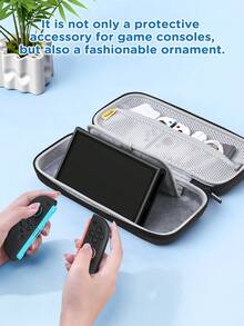 1pc Anime Girls & Ghosts Storage Bag , Compatible With Switch OLED/Switch NS Console, Protective Hard Shell Bag With Integrated Stand & 10 Game Card Storage, Portable & Shockproof Game Card Holder, Suitable For Portable Travel, Providing Protection For Game Console And Accessories Against Impacts And Drops - Multicolor - View 7