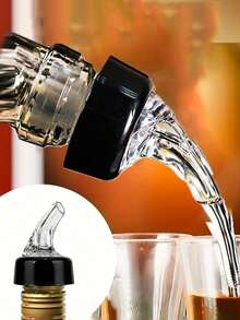 自动量杯分配器 - 快速量取饮料、葡萄酒、鸡尾酒，家庭酒吧必备 - 30毫升，塑料材质，易于使用，酒瓶，西式酒嘴，倒酒器，家庭酒吧用品，圣诞节万圣节派对用品，家庭酒吧工具 - 彩色 - 查看 7